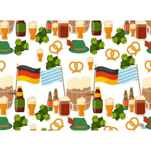 Tischset | Platzset - Biergrafik - aus Papier - 44 x 32 cm