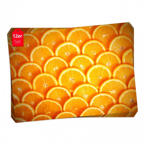 Tischsets | Platzsets - Fruchtig "Orangen" aus Papier - 44 x 32 cm