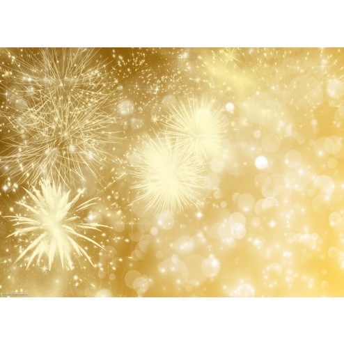 Tischsets | Platzsets - Silvester "Feuerwerk gold" aus Papier - 44 x 32 cm