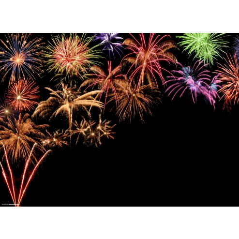 Tischsets | Platzsets - Silvester "Feuerwerk links oben" aus Papier - 44 x 32 cm