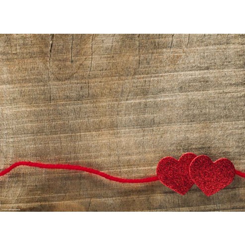 Tischsets | Platzsets - Valentinstag "Glitzer Herzchen" aus Papier - 44 x 32 cm