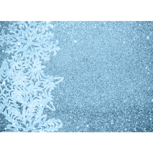 Tischsets | Platzsets - Weihnachten "Schneekristall links" aus Papier - 44 x 32 cm