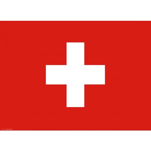 Flagge Schweiz - Tischset aus Papier 44 x 32 cm