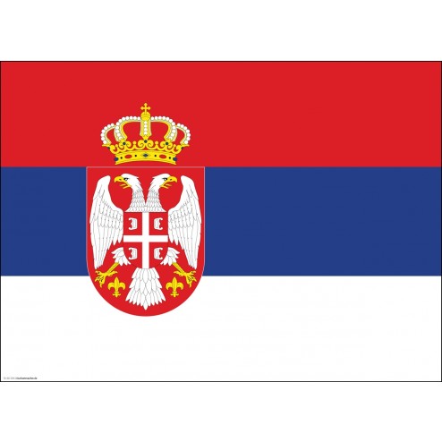 Flagge Serbien - Tischset aus Papier 44 x 32 cm