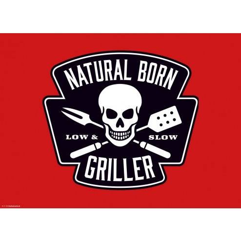 Natural Born Griller Rot - Tischset aus Papier 44 x 32 cm