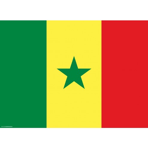 Flagge Senegal - Tischset aus Papier 44 x 32 cm