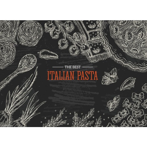 Italian Pasta  - Tischset aus Papier 44 x 32 cm