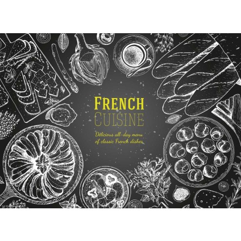 French Cuisine  - Tischset aus Papier 44 x 32 cm