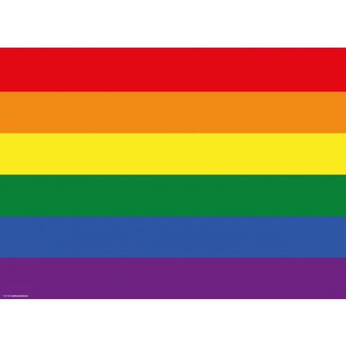 Flagge Regenbogen - Tischset aus Papier 44 x 32 cm