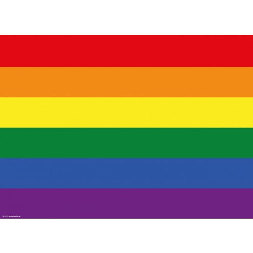 Flagge Regenbogen - Tischset aus Papier 44 x 32 cm
