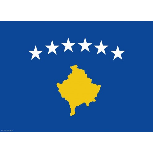 Flagge Kosovo - Tischset aus Papier 44 x 32 cm