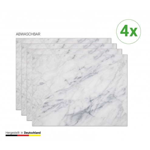 Marmor - Tischsets aus Premium Vinyl (abwaschbar) - 4 Stück - 44 x 32 cm