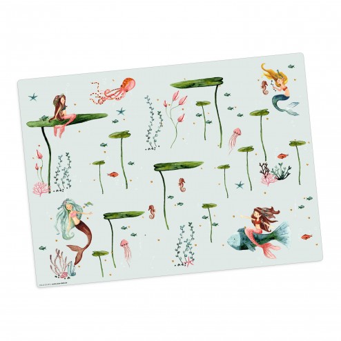 Meerjungfrau – Tischset aus Premium Vinyl (abwaschbar) – 1 Stück – 44 x 32 cm