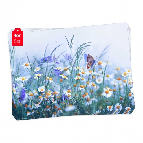 Wiesenblumen - Tischsets aus Premium vinyl (abwaschbar) - 4 Stück - 44 x 32 cm