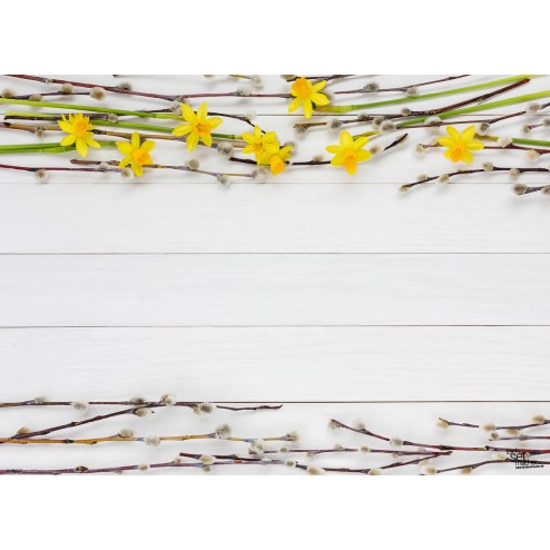 Frühlingszweige - Tischset aus Papier 44 x 32 cm