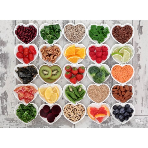 Tischsets | Platzsets - Gesund & Frisch "gesunde Herzschälchen " aus Papier - 44 x 32 cm