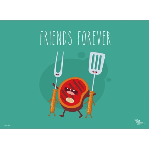 Tischset | Platzset - Friends Forever - aus Papier - 44 x 32 cm