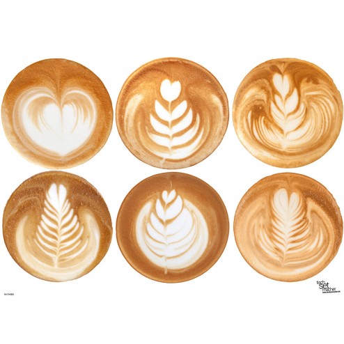 Tischsets | Platzsets - Kaffee "Kaffeeschaum Kunst" aus Papier - 44 x 32 cm