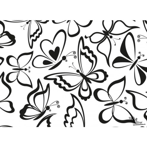 Tischsets | Platzsets - Malvorlagen "Schmetterlingsmuster" aus Papier - 44 x 32 cm