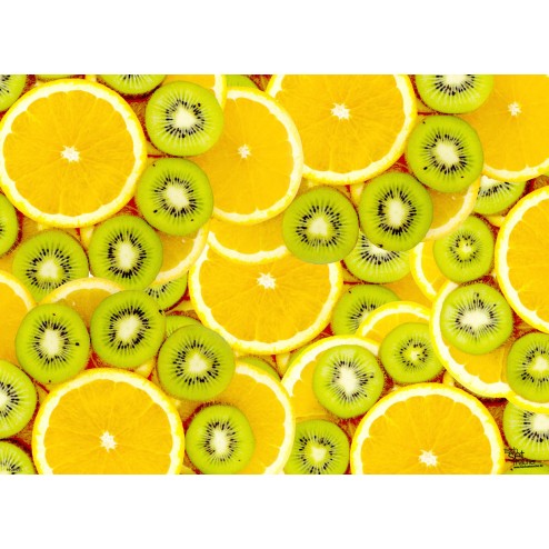 Tischsets | Platzsets - Fruchtig "Zitronen & Kiwi´s" aus Papier - 44 x 32 cm
