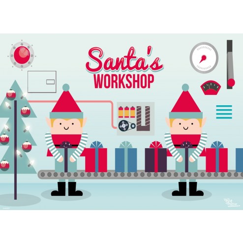 Tischsets | Platzsets - Santa´s Workshop - aus Papier - 44 x 32 cm