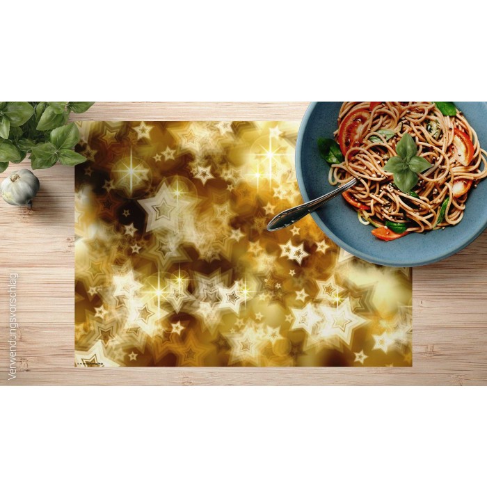 Tischsets Platzsets Weihnachten &quot;Goldstern&quot; aus Papier