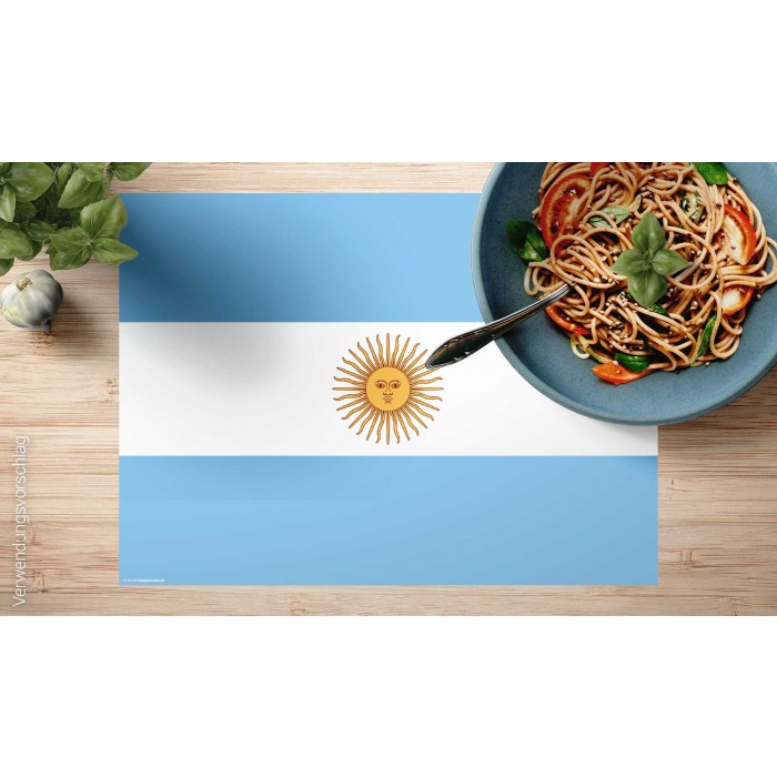 Tischset | Platzset - FLAGGE ARGENTINIEN - aus Papier | Tischsets