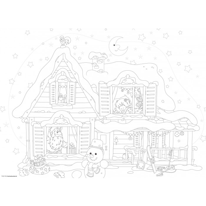 Tischsets Platzsets Malvorlage "WEIHNACHTENSET" aus