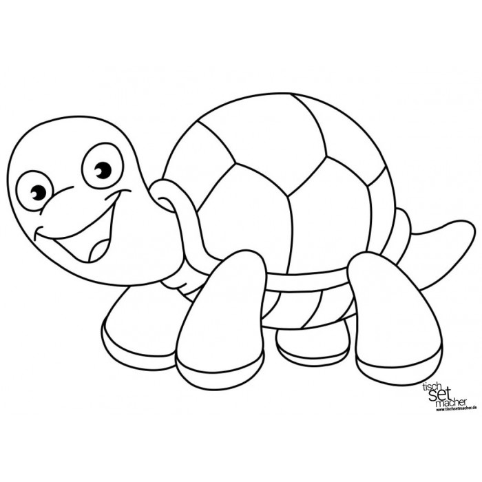 Tischsets Platzsets Malvorlagen &quot;Schildkröte&quot; aus