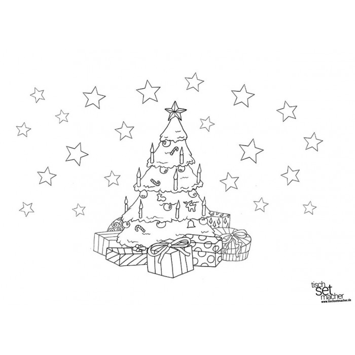 Tischsets | Platzsets - Malvorlage Weihnachten ...