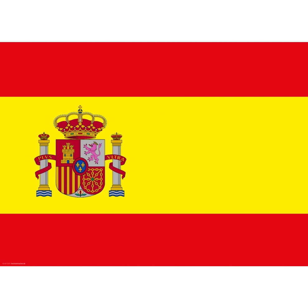 Tischset Platzset Flagge Spanien Aus Papier Tischsetmacher