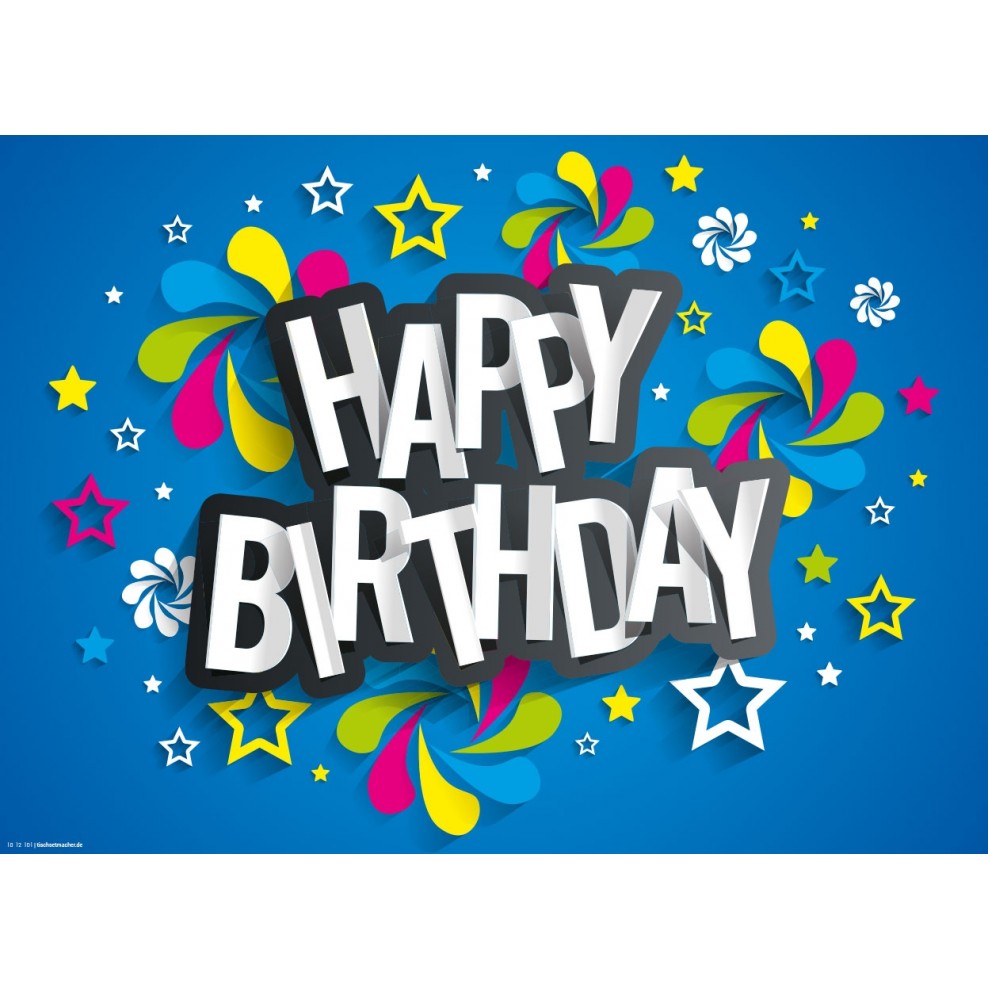 Tischset I Platzset Happy Birthday Aus Papier Tischsetmacher