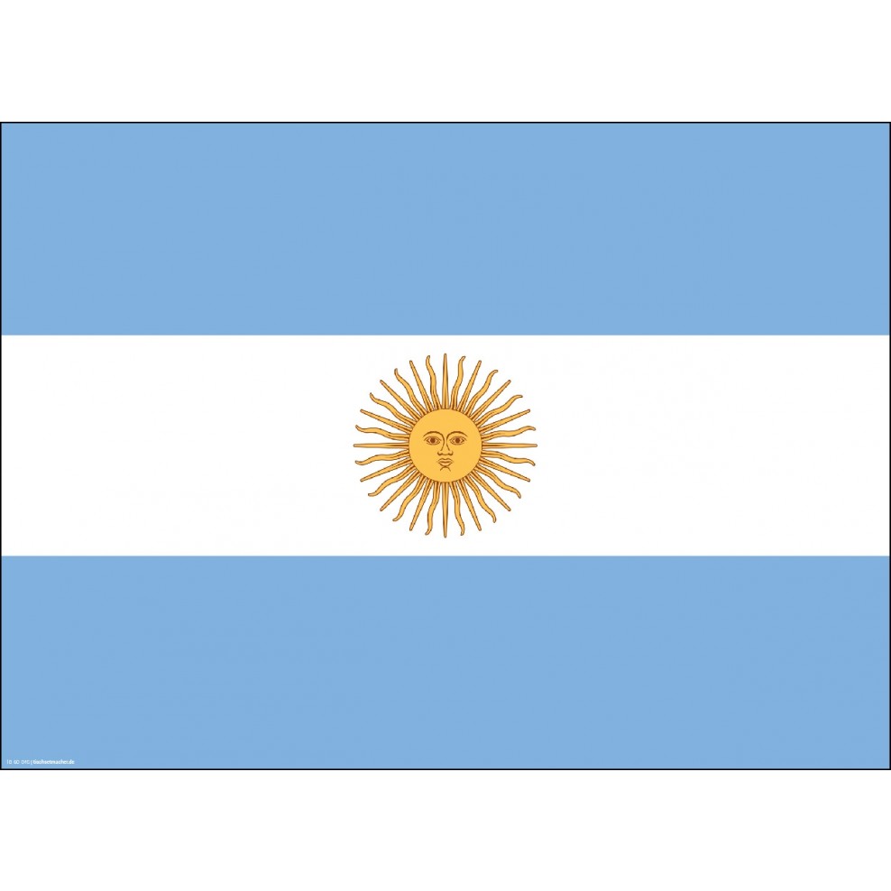 FLAGGE - ARGENTINIEN - | Tischset Platzset Papier aus