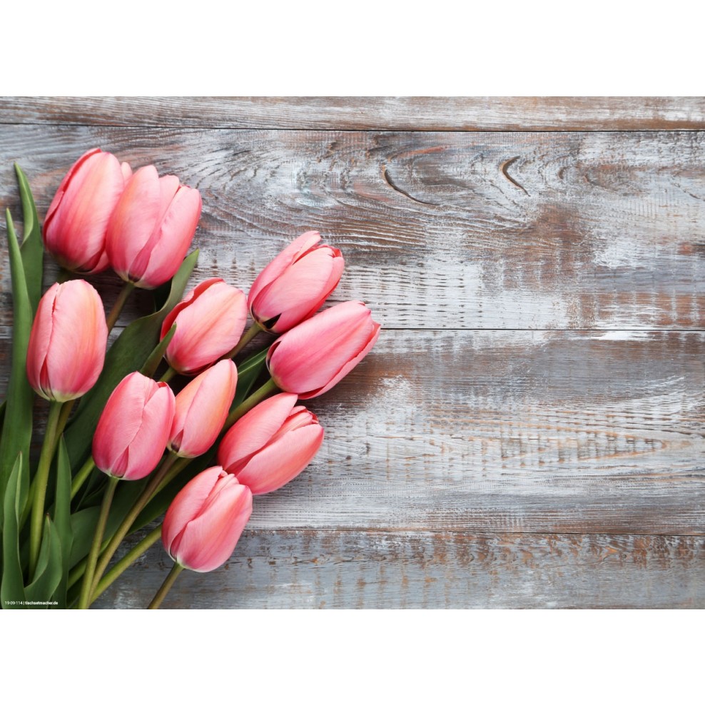 Rote weiße pinke Tulpen Frühling Tulpe Wallario Frühstücksbrettchen 14 x 23 cm Rote weiße pinke Tulpen Frühling Tulpe Wallario Frühstücksbrettchen 14 x 23 cm