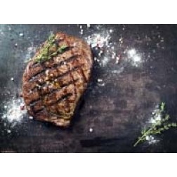 Tischset | Platzset - Steak mit Gewürzen - aus Papier - 44 x 32 cm