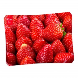 Tischsets | Platzsets - Saisonal "viele Erdbeeren" aus Papier - 44 x 32 cm