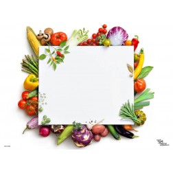 Tischset | Platzset - gesund & munter - zum Selbstgestalten aus Papier - 44 x 32 cm