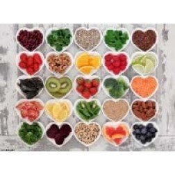 Tischsets | Platzsets - Gesund & Frisch "gesunde Herzschälchen " aus Papier - 44 x 32 cm