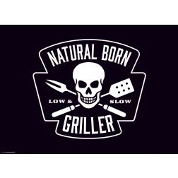 Natural Born Griller Schwarz  - Tischset aus Papier 44 x 32 cm