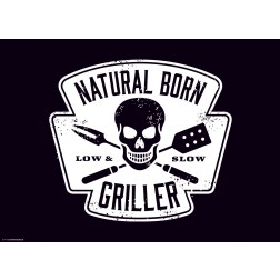 Natural Born Griller Weiß  - Tischset aus Papier 44 x 32 cm