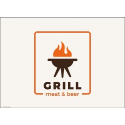 GRILL meat & beer - Tischset aus Papier 44 x 32 cm