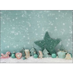 Weihnachtliches Arrangement in Pastellfarben - Tischset aus Papier 44 x 32 cm