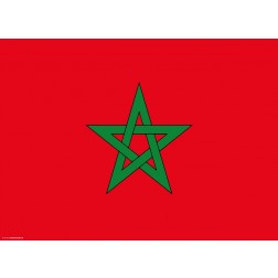 Flagge Marokko - Tischset aus Papier 44 x 32 cm