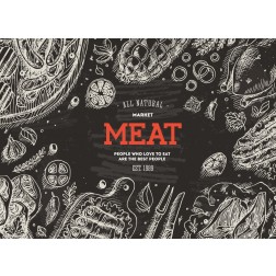 Meat  - Tischset aus Papier 44 x 32 cm