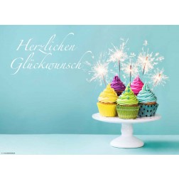 Tischset | Platzset - Herzlichen Glückwunsch - aus Papier - 44 x 32 cm