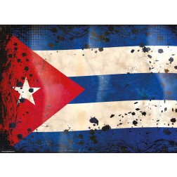 Kuba Flagge retro - Tischset aus Papier 44 x 32 cm