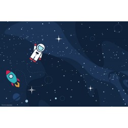 Tischset | Platzset - Astronaut im Weltall - aus Papier - 44 x 32 cm