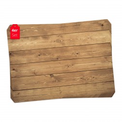 Holz - Tischsets aus Premium Vinyl (abwaschbar) - 4 Stück - 44 x 32 cm