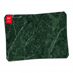 Edler Grüner Marmor - Tischsets aus Premium Vinyl (abwaschbar) - 4 Stück - 44 x 32 cm