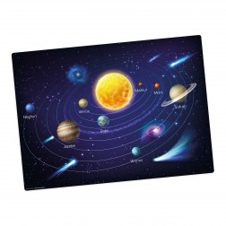 Unser Sonnensystem II – Tischset aus Premium Vinyl (abwaschbar) – 1 Stück – 44 x 32 cm